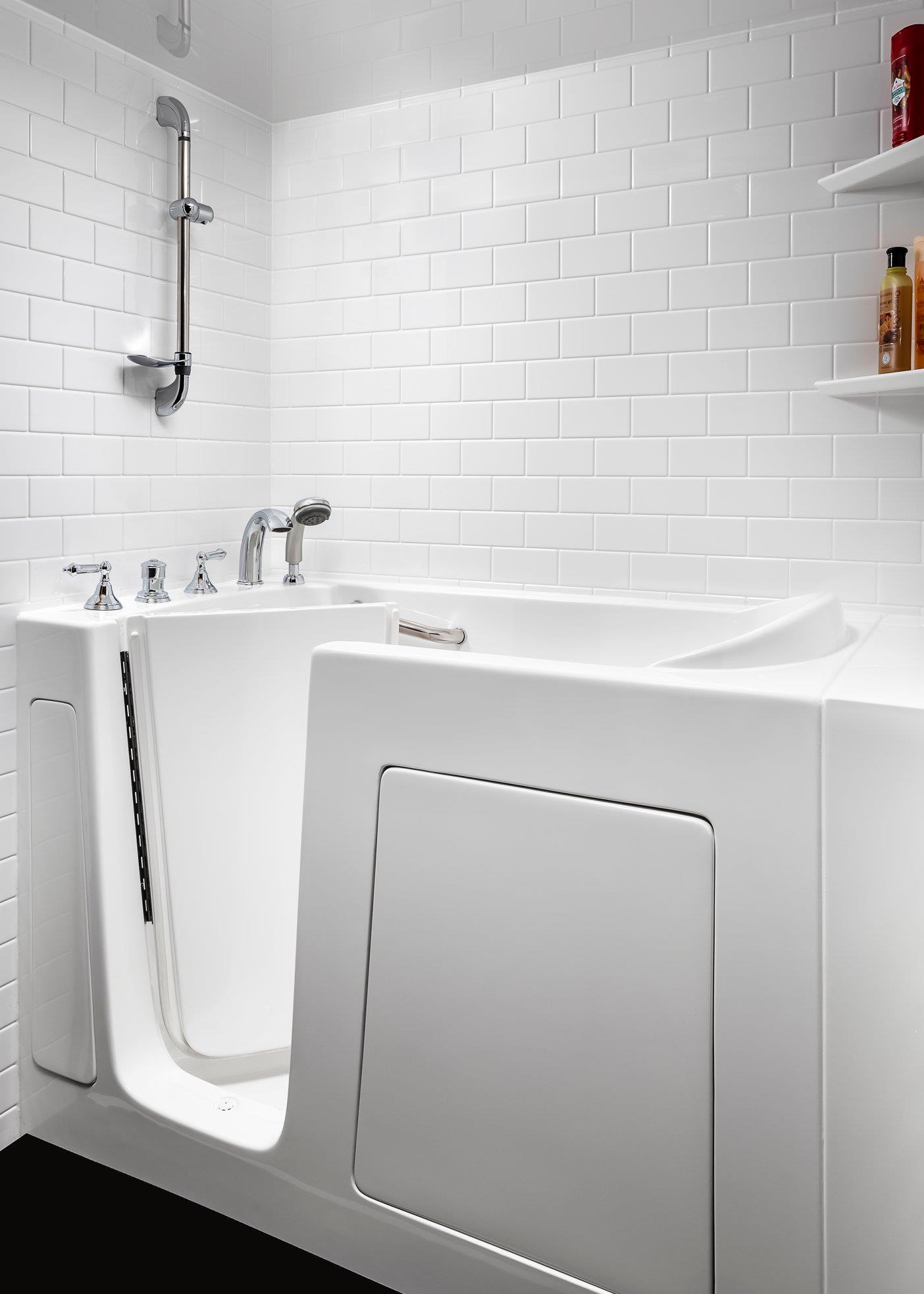 Completed Just Bath bathroom remodel, Pittsburgh-area project #1