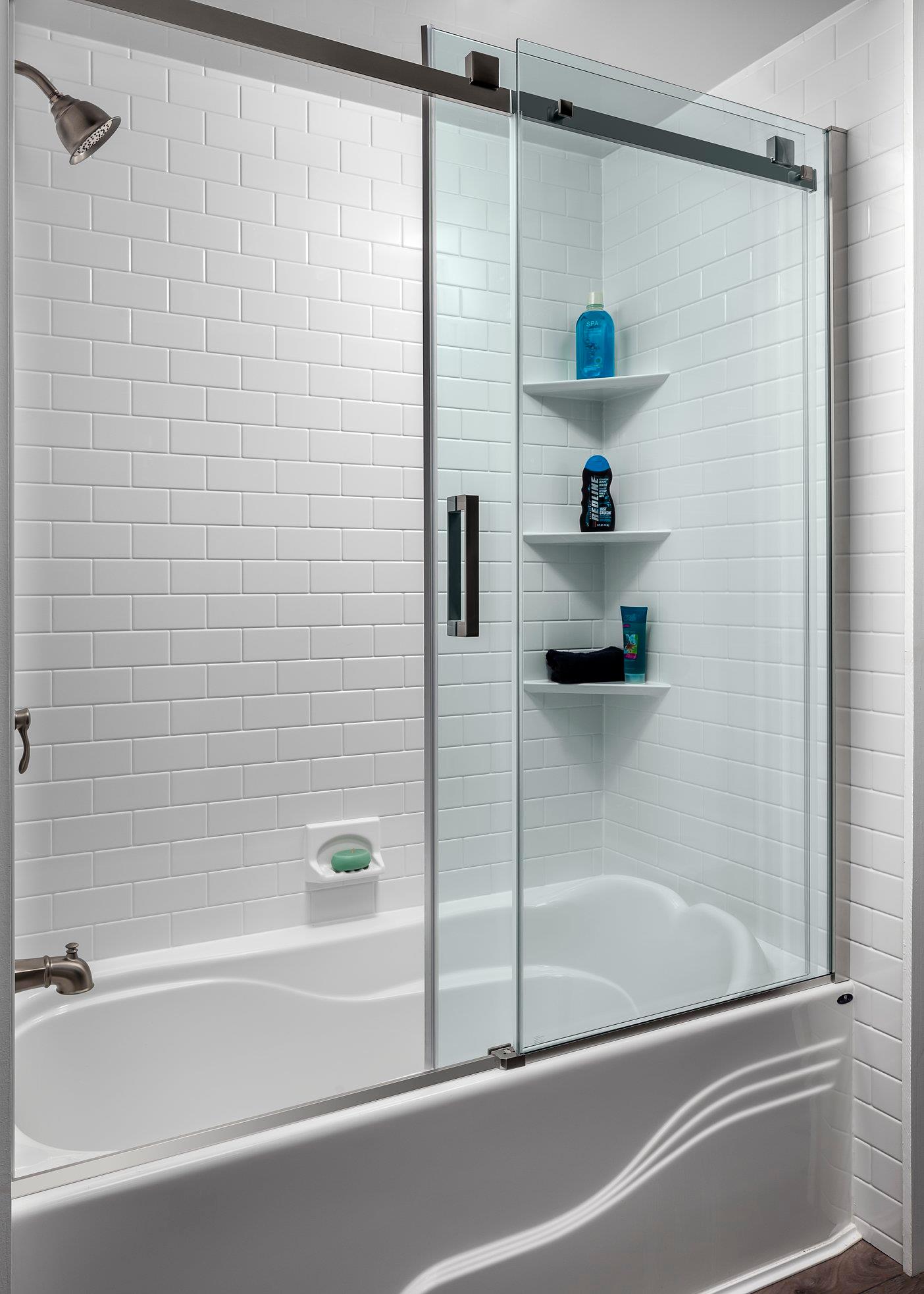 Completed Just Bath bathroom remodel, Pittsburgh-area project #2