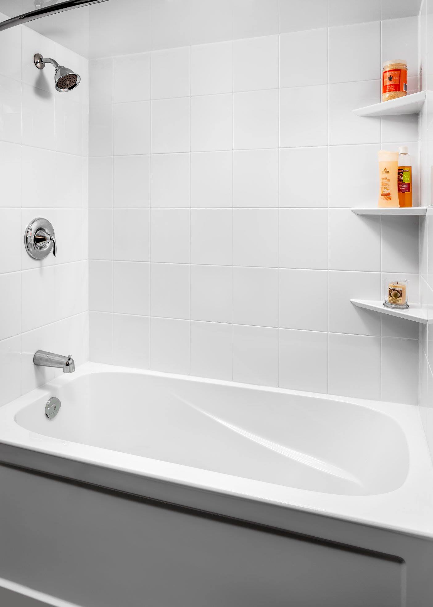 Completed Just Bath bathroom remodel, Pittsburgh-area project #3