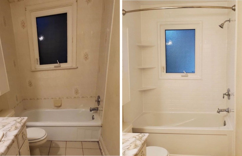 Completed Just Bath bathroom remodel, Pittsburgh-area project #13