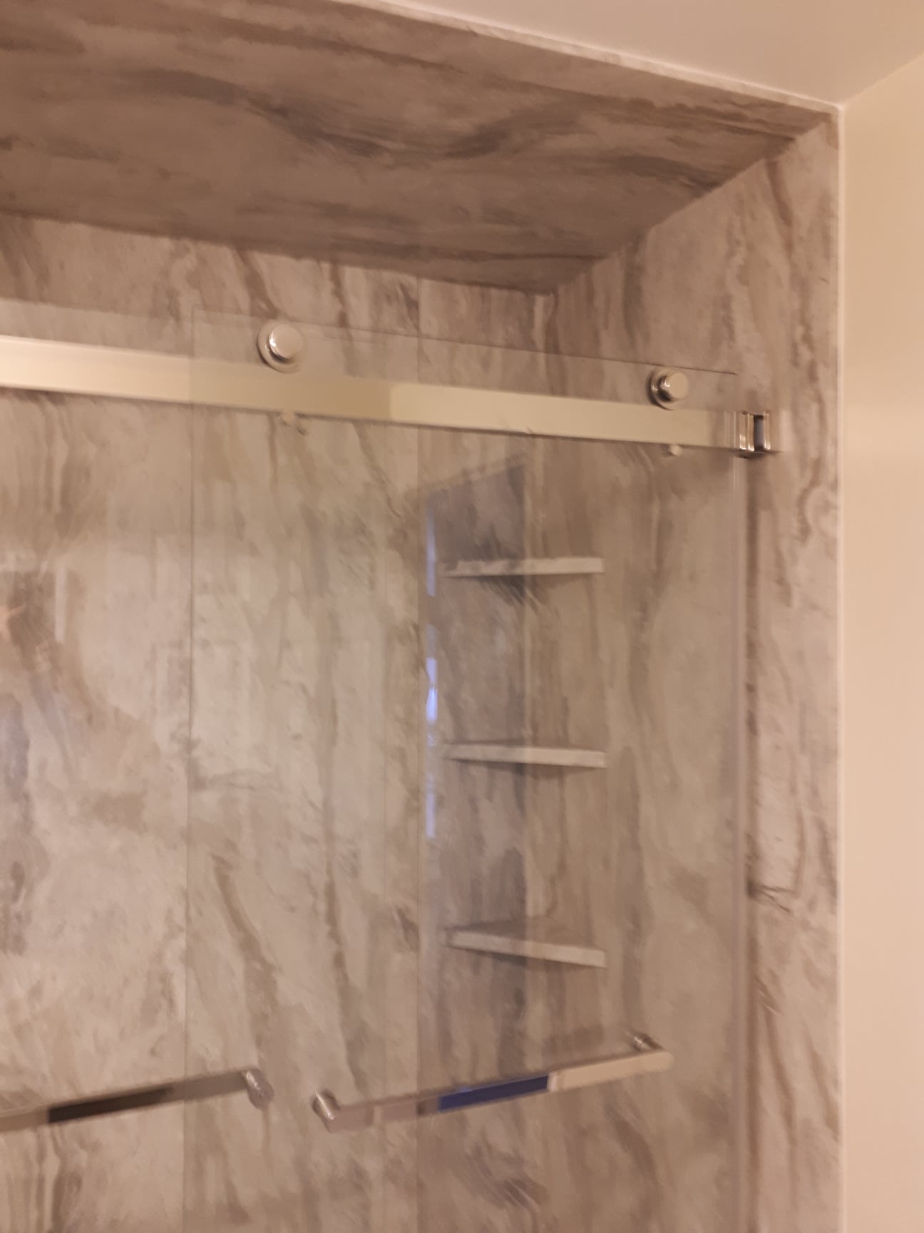 Completed Just Bath bathroom remodel, Pittsburgh-area project #27
