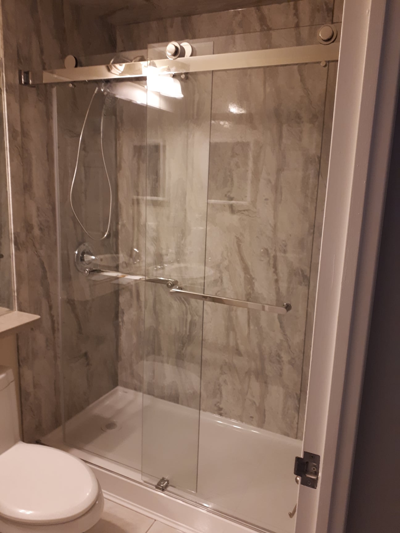 Completed Just Bath bathroom remodel, Pittsburgh-area project #28