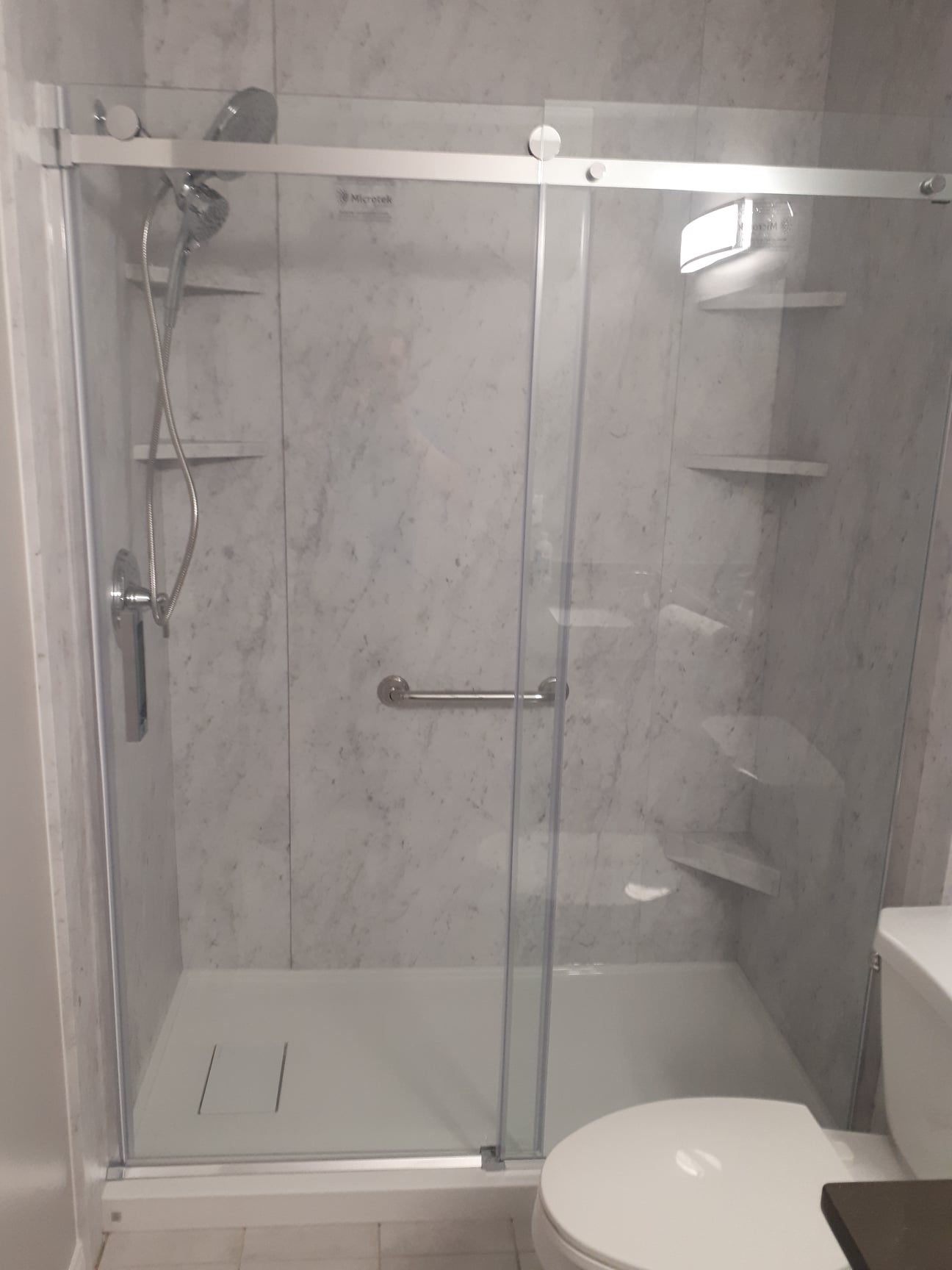 Completed Just Bath bathroom remodel, Pittsburgh-area project #31