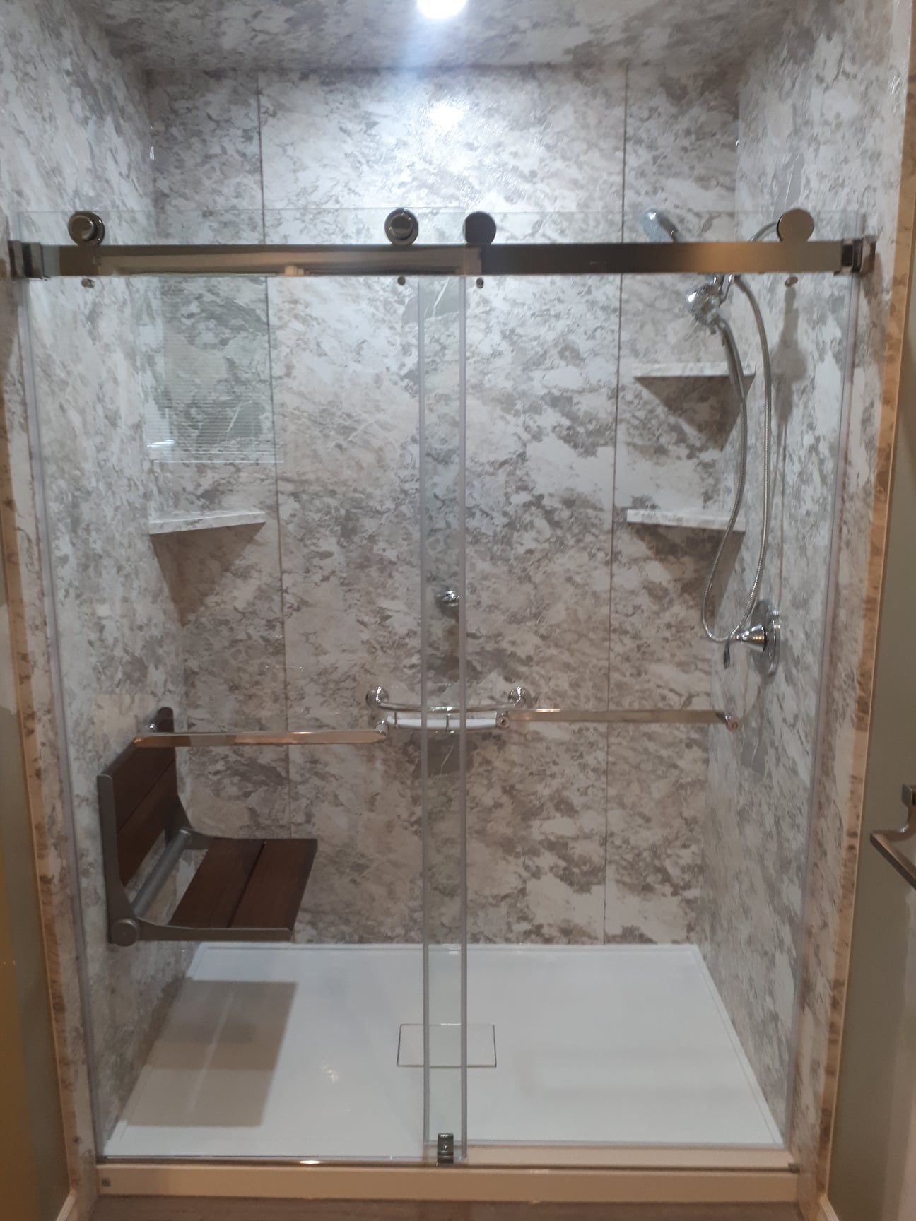 Completed Just Bath bathroom remodel, Pittsburgh-area project #46