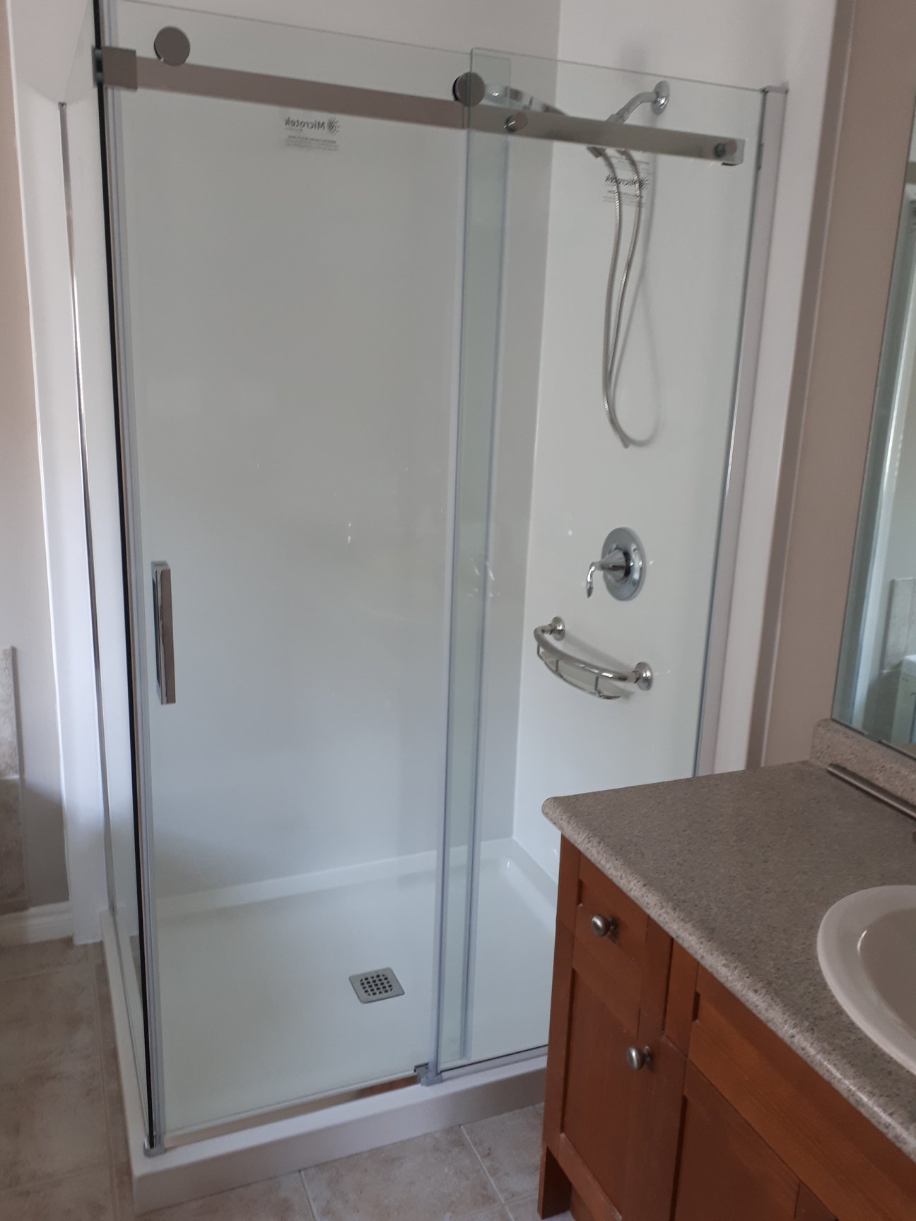 Completed Just Bath bathroom remodel, Pittsburgh-area project #51