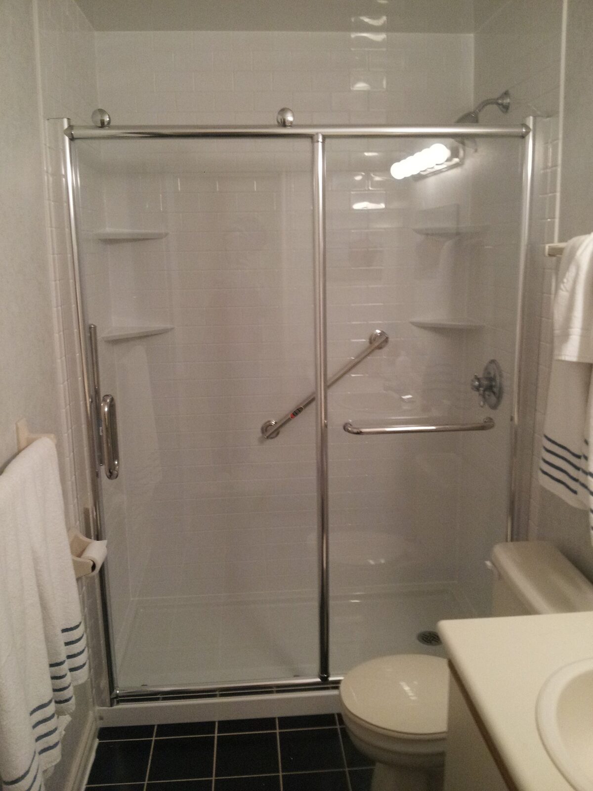 Completed Just Bath bathroom remodel, Pittsburgh-area project #67