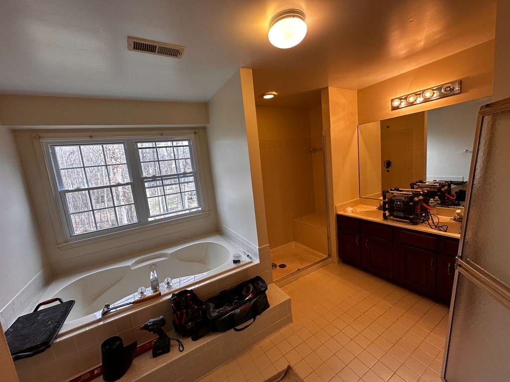 Before: Jetted tub to a freestanding spa