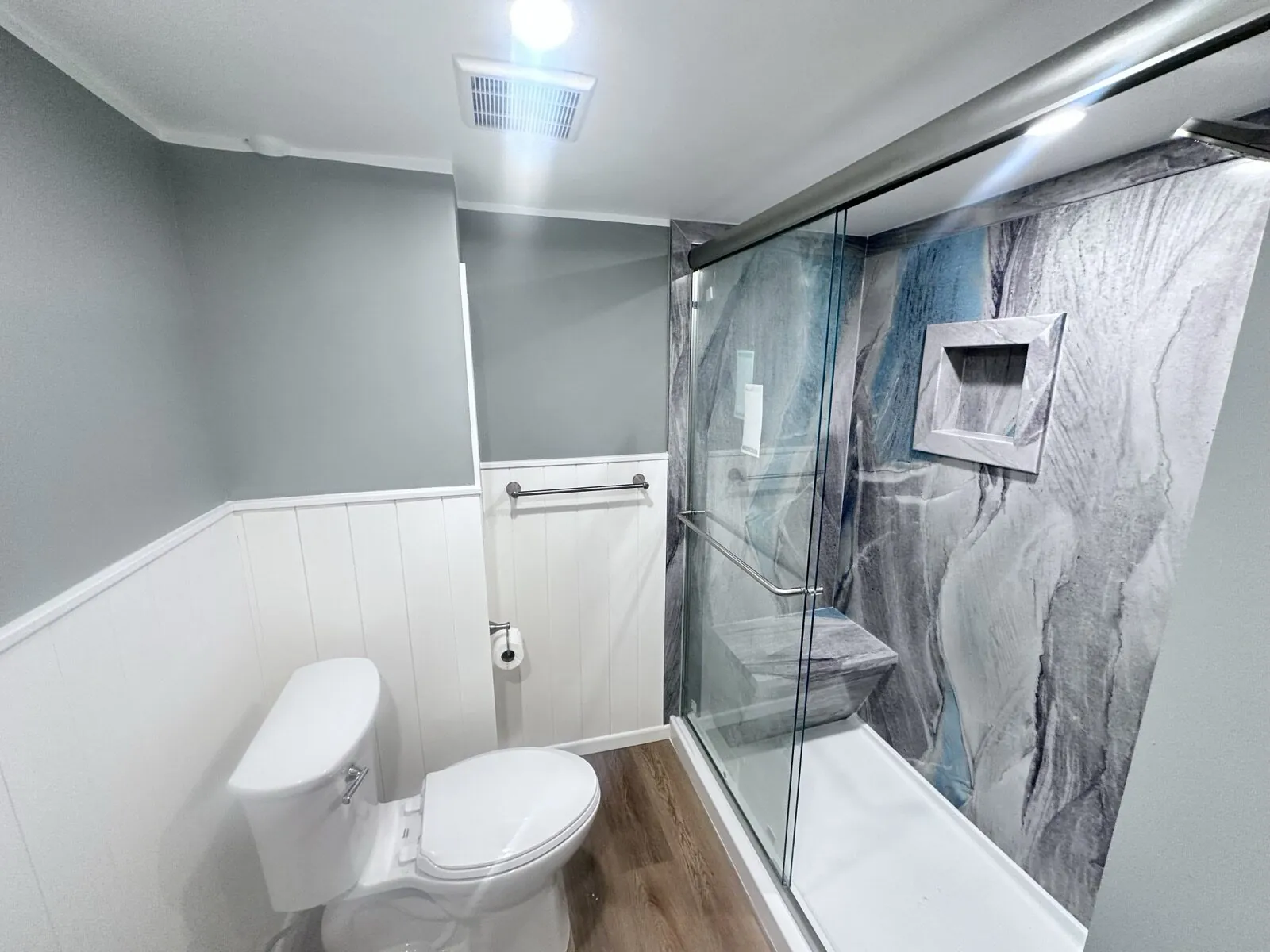 After: A basement bath, completely reborn