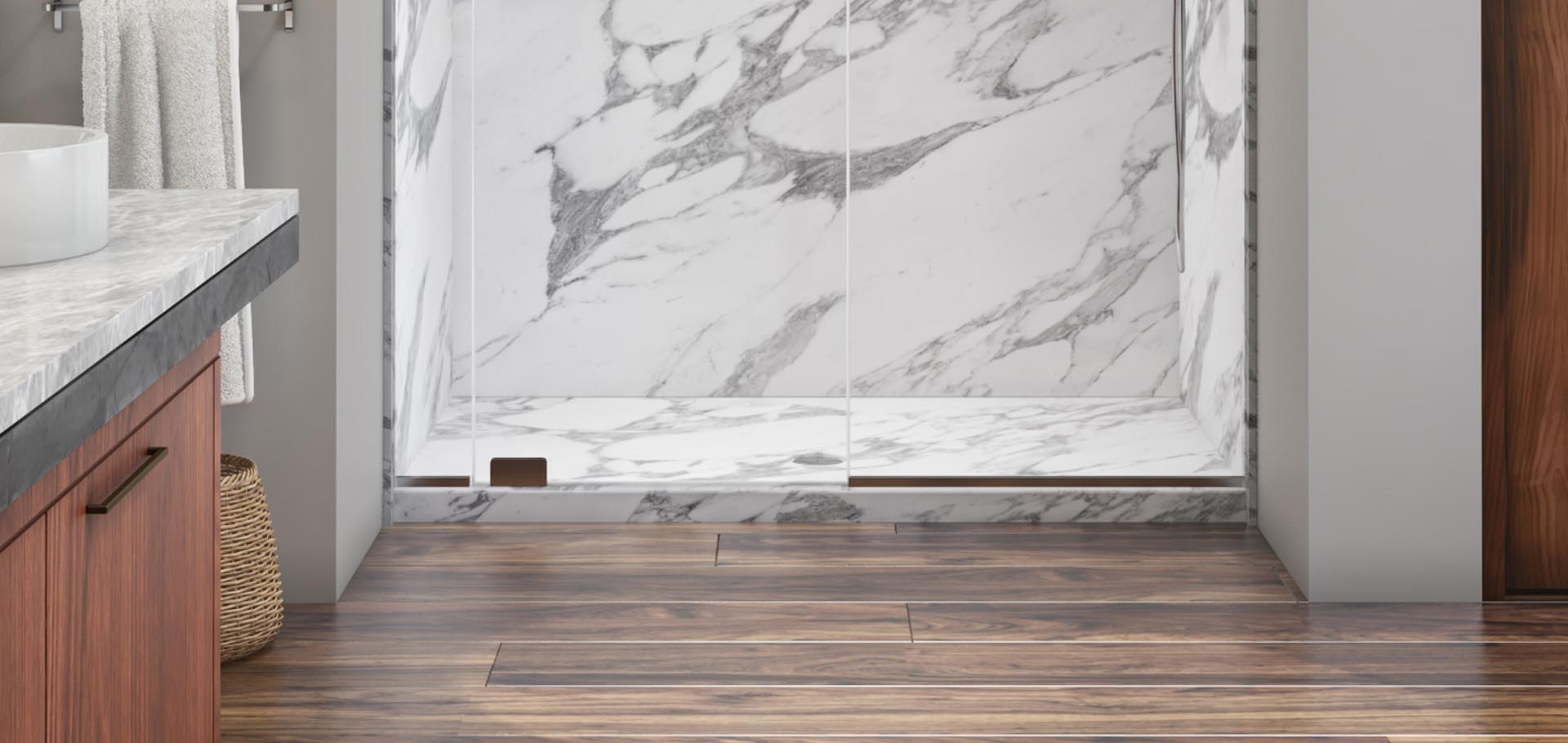 Pittsburgh bathroom remodel featuring a one-day Just Bath shower