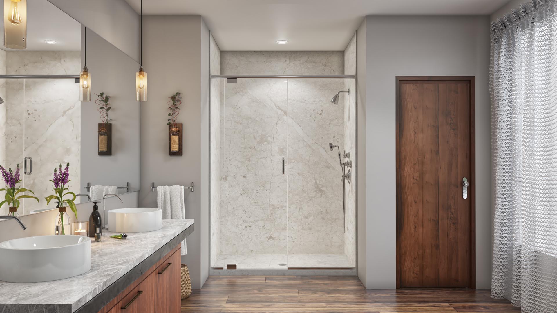 Compact one-day shower install fitting an existing alcove, Just Bath